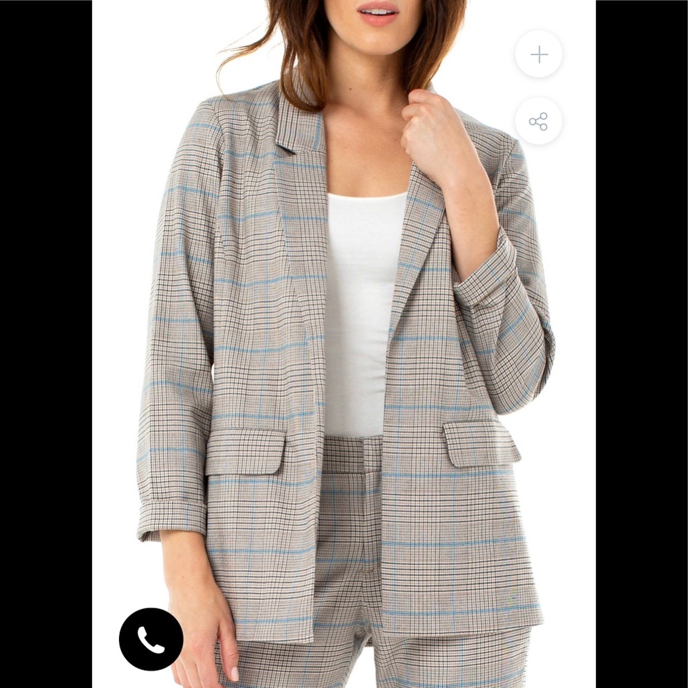 Stitch Fix Liverpool houndstooth plaid blazer